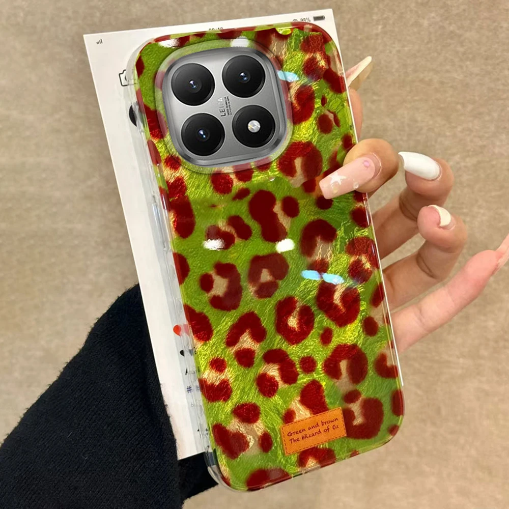Für Xiaomi 15T Pro 14T 13T 11 Lite NE Telefon Fall Koreanische Braun Grün Leopard Poco X5 X7 M6 Pro X6 X3 C65 C61 M5S Frauen Mädchen Abdeckung