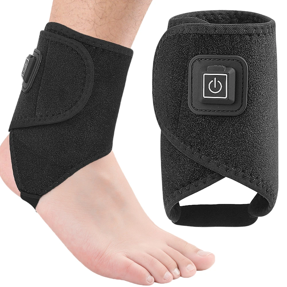

Electric Ankle Brace with 3 Heating Levels for Men & Women, Adjustable Breathable Foot Belt Ankle Guard Protection Support Tool