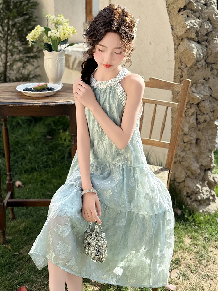 Princ Sle Summer Ne Hanging Dr pour filles Ba Knot Beach Dr Svel, vêtements une pièce pour enfants