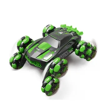 Double Conrol RC Stunt Car Gesture Sensing Remote Control Electric High Speed ​​360 Rotating Buggy Car with Vihicle Led Box Toy Gift