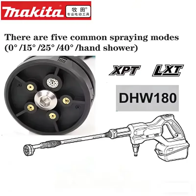 Cleaner High-Pressure Portable Makita DHW180  High-Flow Tool Cleaning Cordless 18V