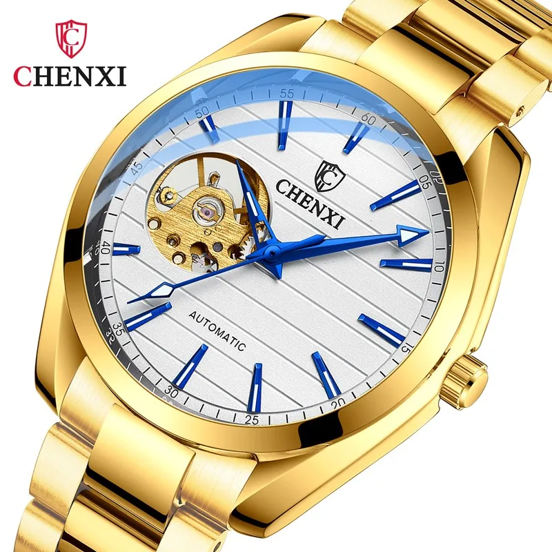 Fashion Chenxi Top Brand Men Automatic Mechanical Business Full Stainless Steel Waterproof Men\'s Wristwatches Reloj Hombre