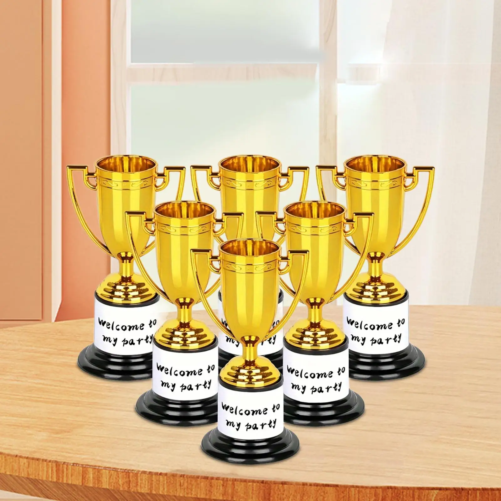 

6Pcs Children Trophies Achievement Trophy Mini Trophies for Sports Championships Competitions Award Ceremonies Party Rewards