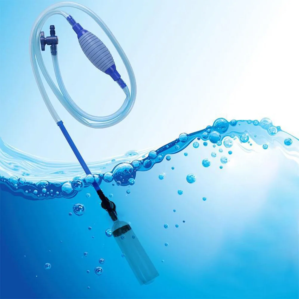 

270cm Aquarium Siphon Gravel Cleaner Water Changer Fish Tank Maintenance Tool 100 Inch Hose 5-40 Gal Tanks Pet Supplies