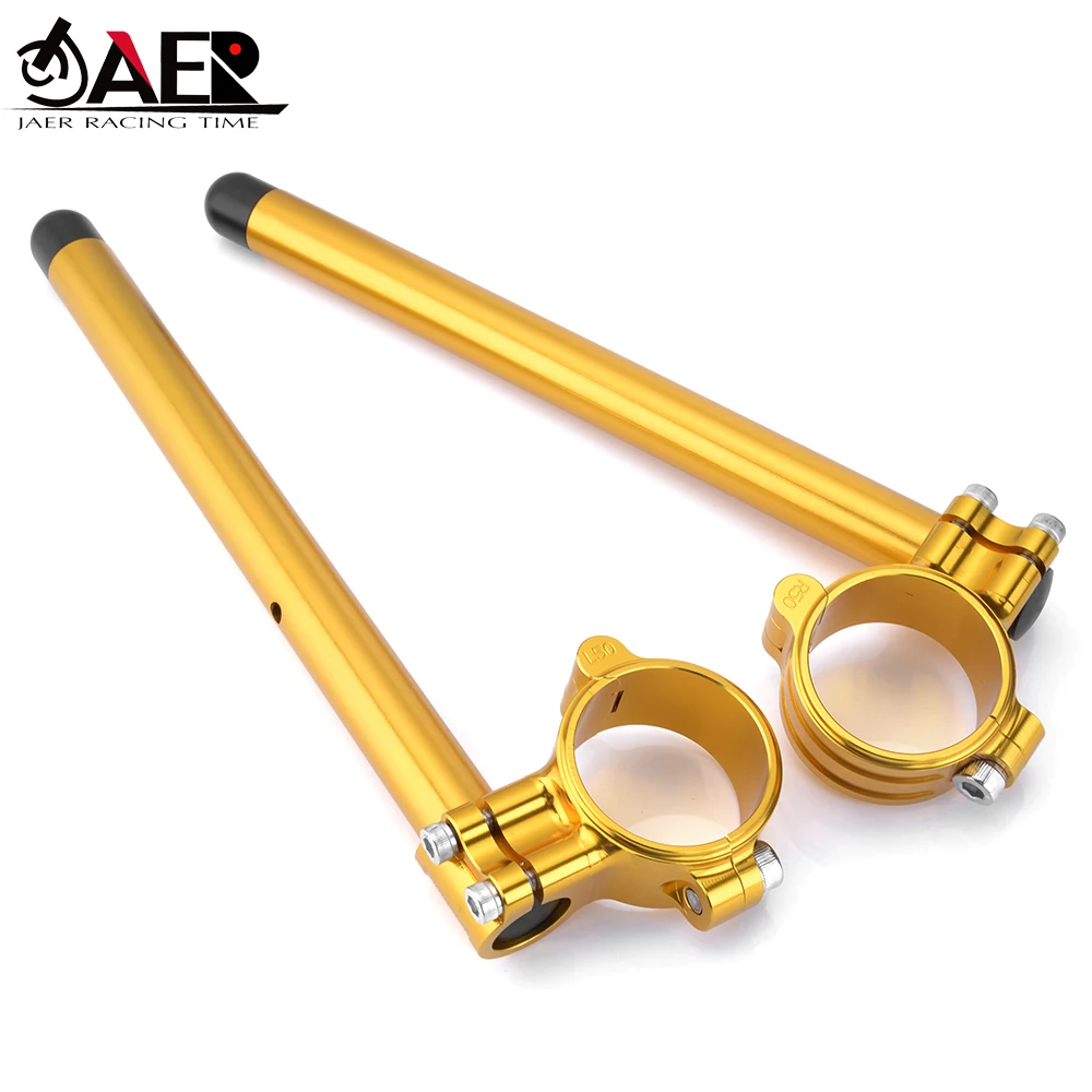 CNC Motorcycle Clip Ons Handlebars Racing Adjustable Lift Clamp 33 35 37 41 43 45 47 48 50 51 53 54 55 MM Fork Tube Hand Bar