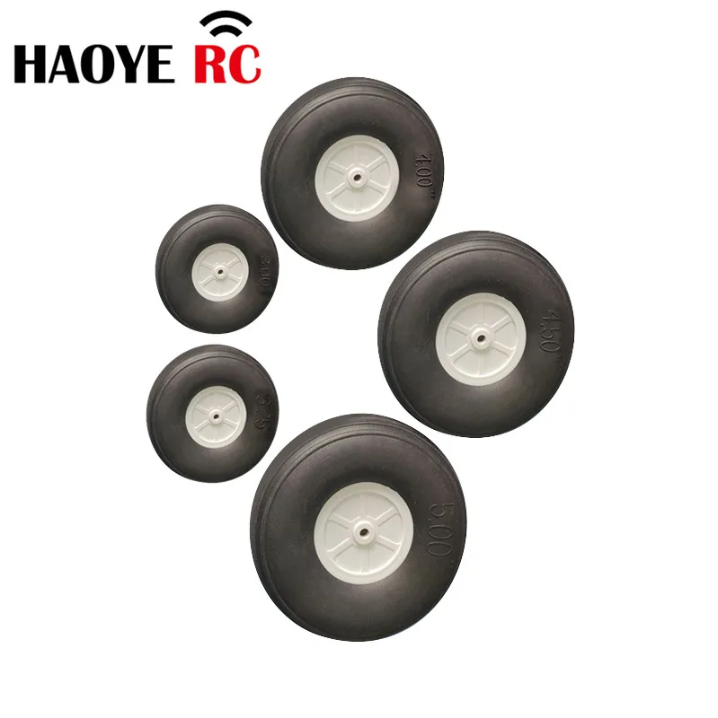 Haoye 2 Pcs/Lot 1-5inch High Quality Ultra Light and High Flexibility PU Wheel Tail Wheel Tires For RC Airplane Replacement DIY