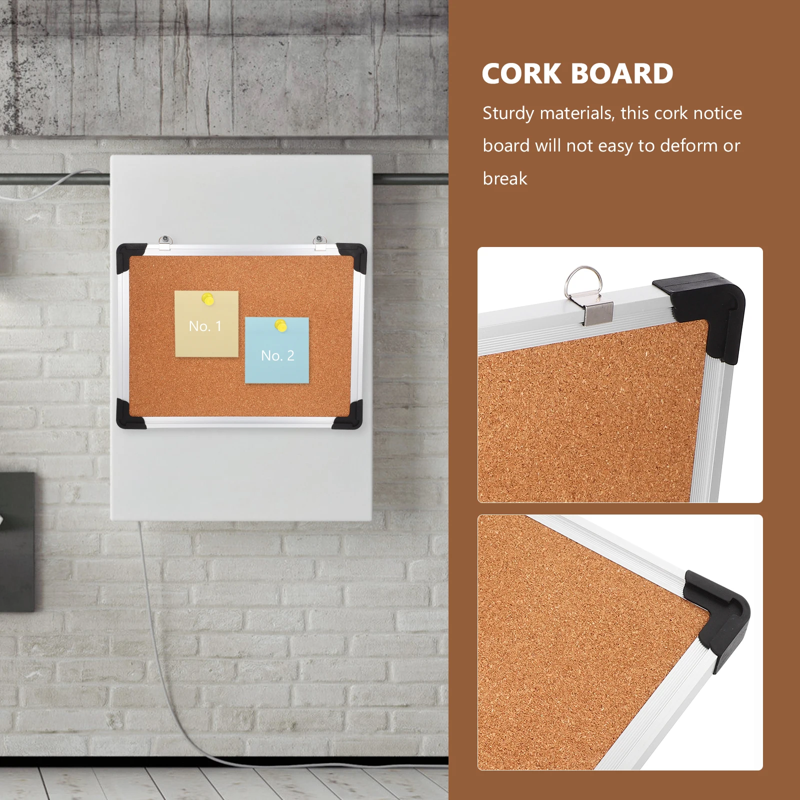 

Notice Small Wall-mounted Nail Board Bulletin Push Pin for Aluminum Alloy