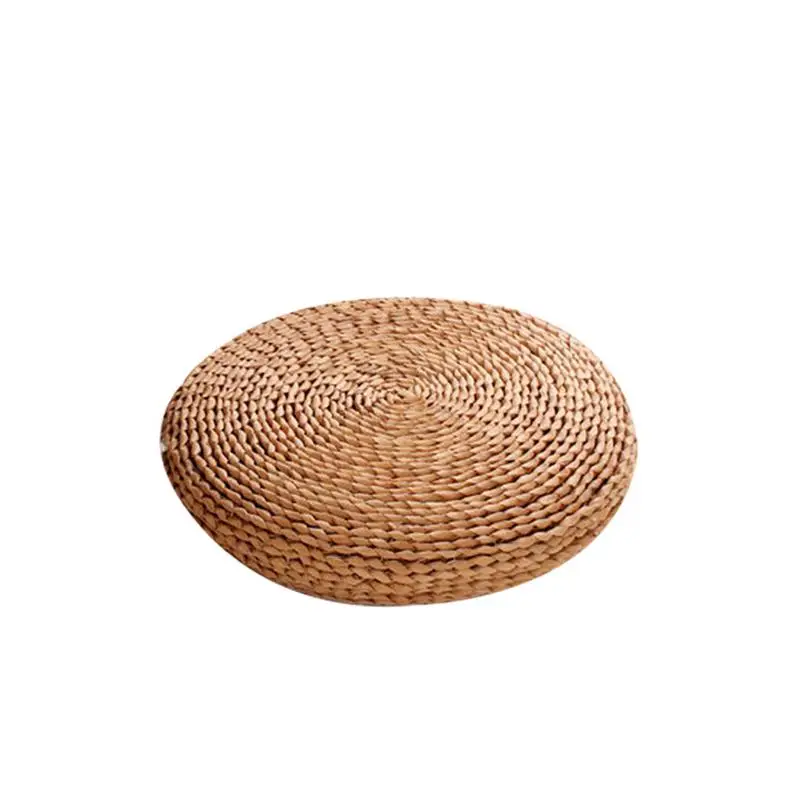 

Tatami Futon Meditation Cushion Thickening Yoga Circle Corn Husk Straw Braid Mat Japanese Style Cushion With Silk Wadding