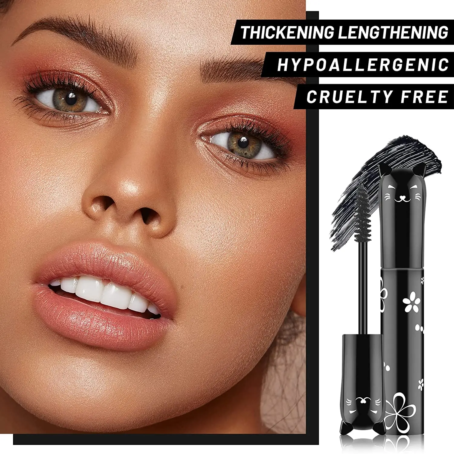 Trắng Xanh Đen Hồng Tím Mascara Chống Thấm Nước Làm Dài Lông Mi Dày Curling Mascara Không Dễ Dàng Bị Nhòe Trang Điểm Mắt