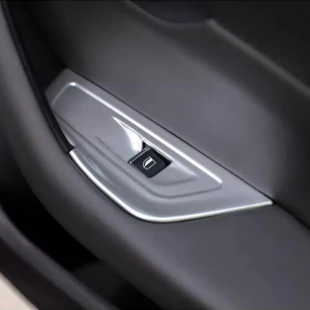 Per Peugeot 508 GT 2019 2020 Accessori Auto In Carbonio Porta Finestra di vetro Ascensore Interruttore di Controllo Pannello Adesivo Decorazione