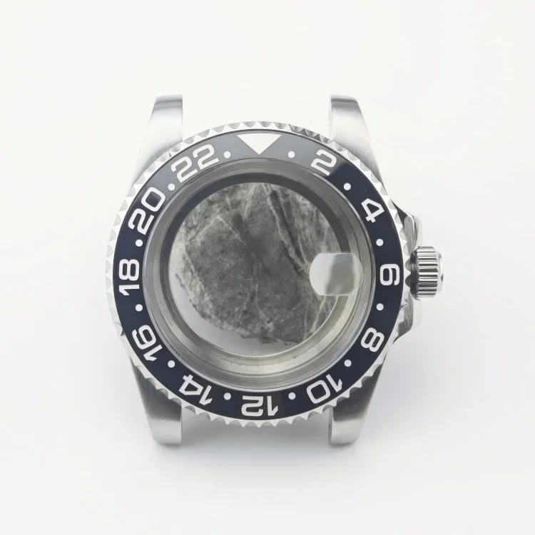 

40MM GMT NH34 Movement Watch Case 316L Stainless Steel Sapphire Glass fit nh34 nh35 nh36 movement 10BAR waterproof Accessories