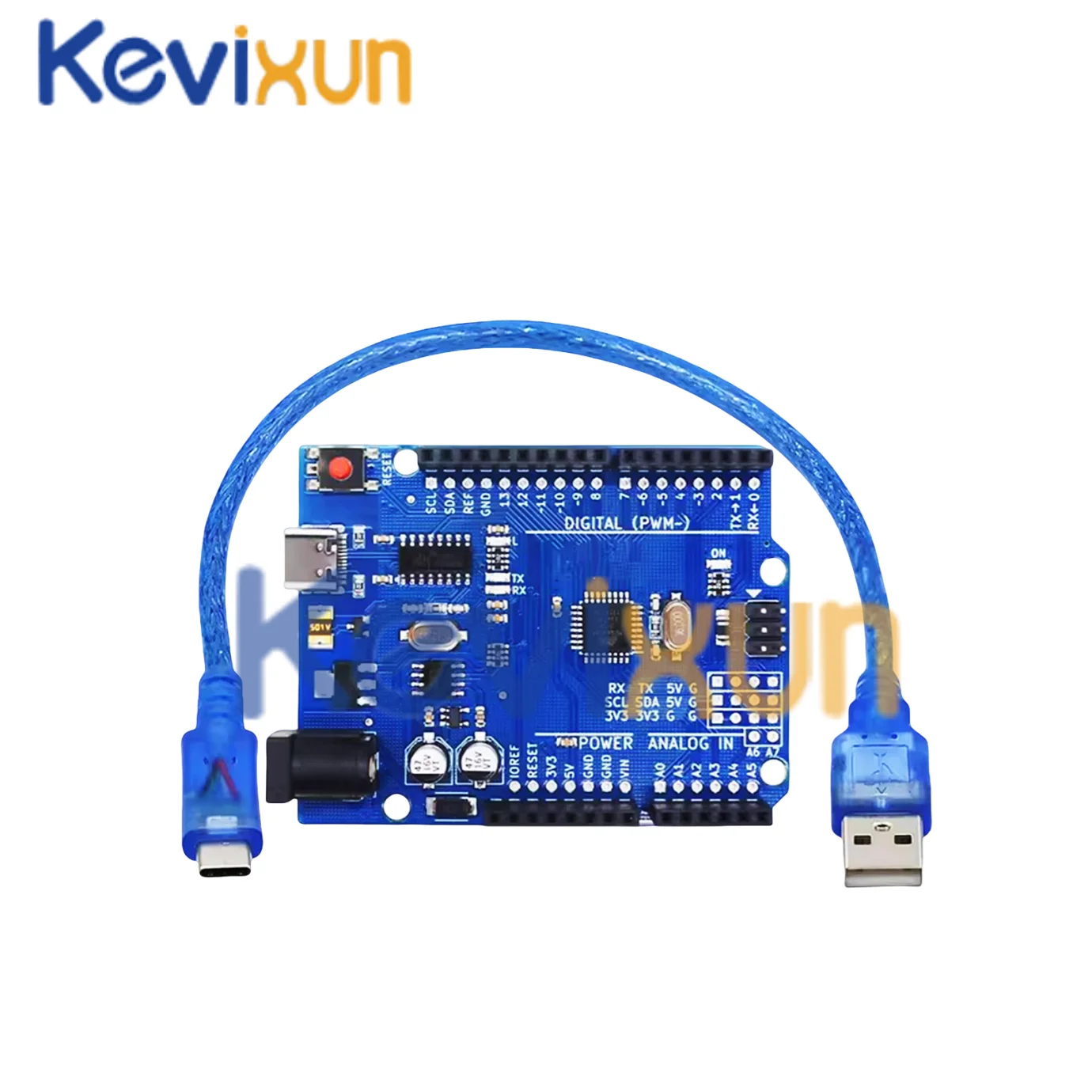 1-10PCS UNO R3 CH340G MEGA328P Chip for Arduino UNO R3 + USB/TYPE-C CABLE ATMEGA328P-AU Development Board 16Mhz