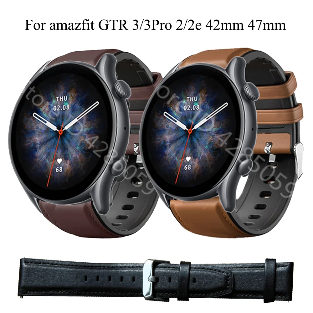 Silikon leder armband für amazfit gtr 3 pro smart armband für amazfit gtr2 gtr 2e gtr4 armband armband correa zubehör