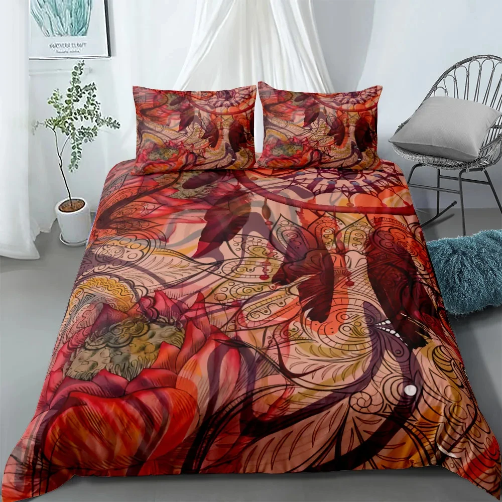 Dreamcatcher Ethnic Bedding Set Single Twin Double Queen King Cal King Size Bedding Bag Set with Pillowcase No Sheet for Adults