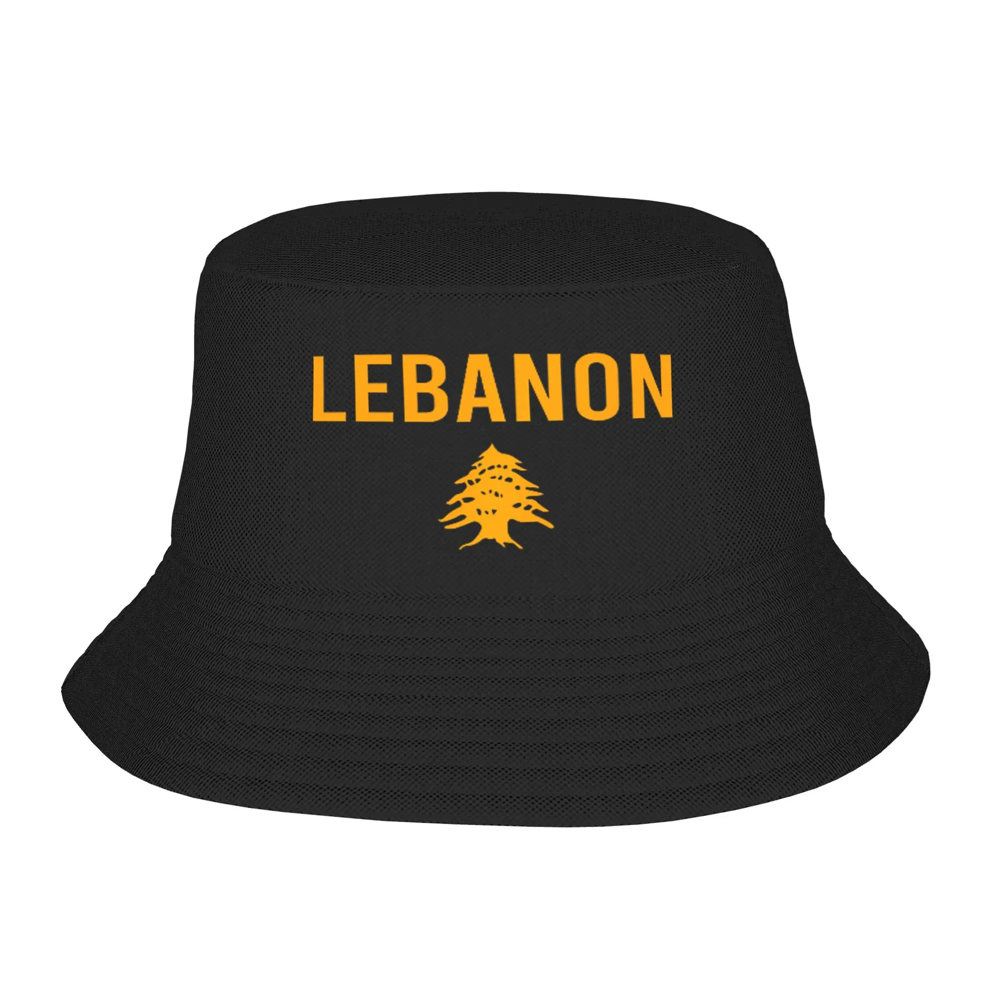 Lebanon Flag Map Bucket Hat For Men Women  Fisherman Hats Casual Fishing Caps Personality Hawaii Design Sunscreen Hats