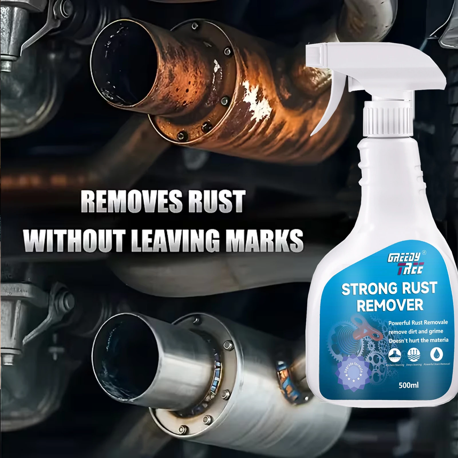 Heavy-Duty Rust Converter Spray - Fast-Acting Formula for Cars, Trucks, Motorcycles & Heavy Equipment | Converts Rust to Protect
