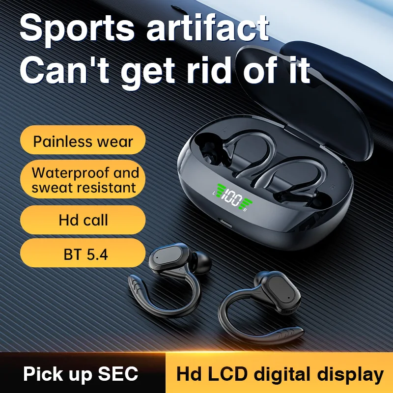

SP16 Wireless Sports Over-ear Earphone With Noise-cancelling, Microphone And Sweat Resistance, Suitable For Sports And Fitness