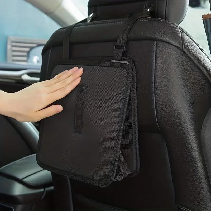 Hanging Car Trash Can Folding Portable Seat Back Storage Bag Garbage Bag Organizer Car Accessories accesorios para auto