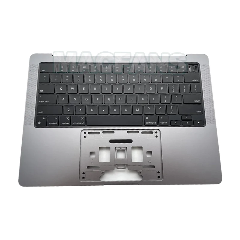 Imagem -02 - Capa para Laptop com Teclado e Luz de Fundo Cinza Prateado Macbook Pro A2442 A2485 14 16 A2442 A2485 2023 Ano Novo