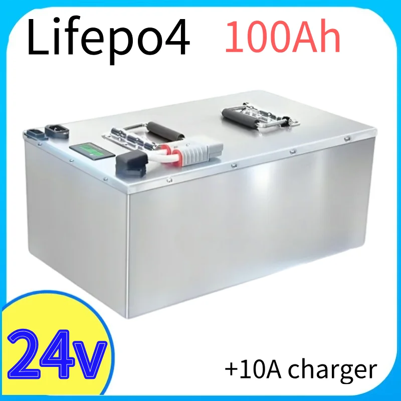 

Deep Cycle 24v 100Ah Lithium lifepo4 battery pack 100A bms for Solar Forklift fork RV EV AGV UPS + 29.2v 10A Charger