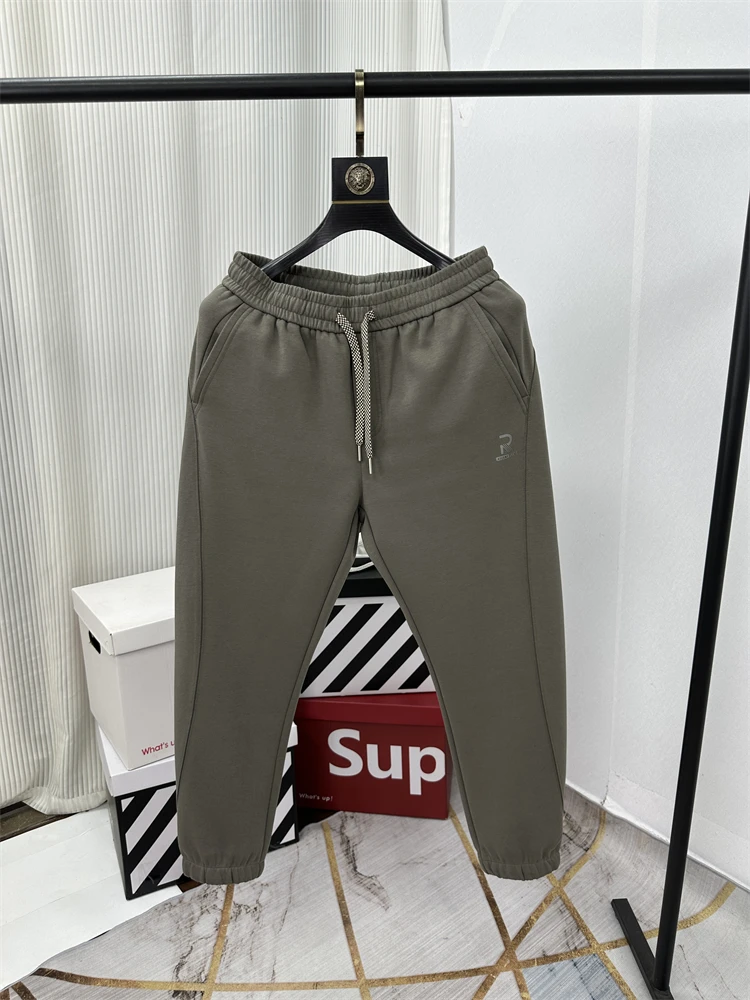 

Мужские повседневные брюки прямого кроя из теплой ткани, приятные к телу, эластичные, для осени и зимы