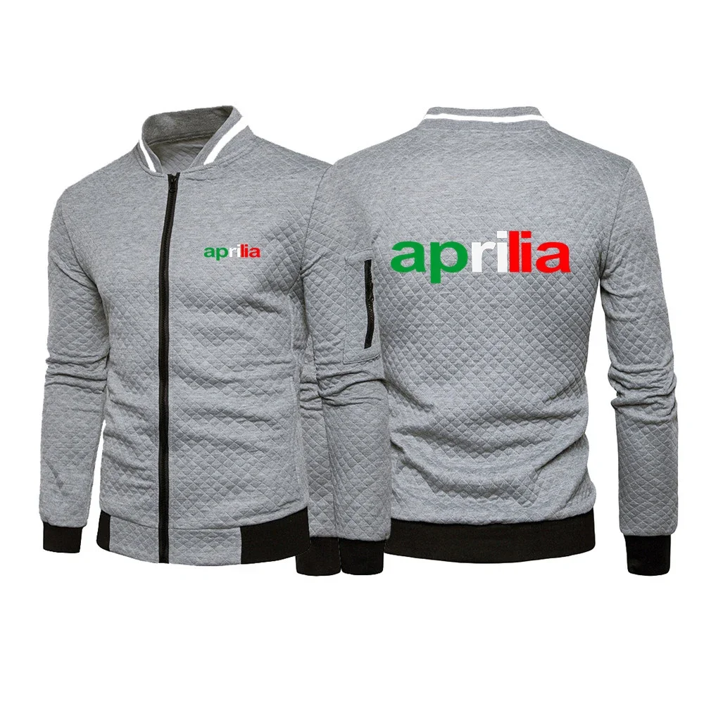 Motorrad Aprilia Print Herren Hoodies 2024Sweatshirts Patchwork Hoody Fleece Trainings anzug männlich warme Kapuze Reiß verschluss Sportswear