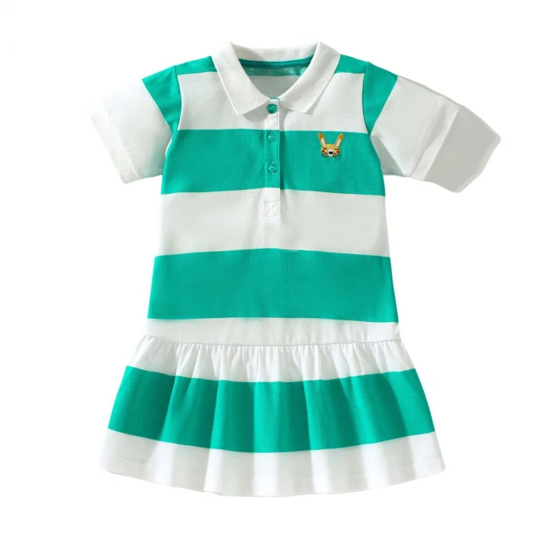 

Kids' Skirt Children's Summer Clothing StripesPOLOCute Girl's DressBaist