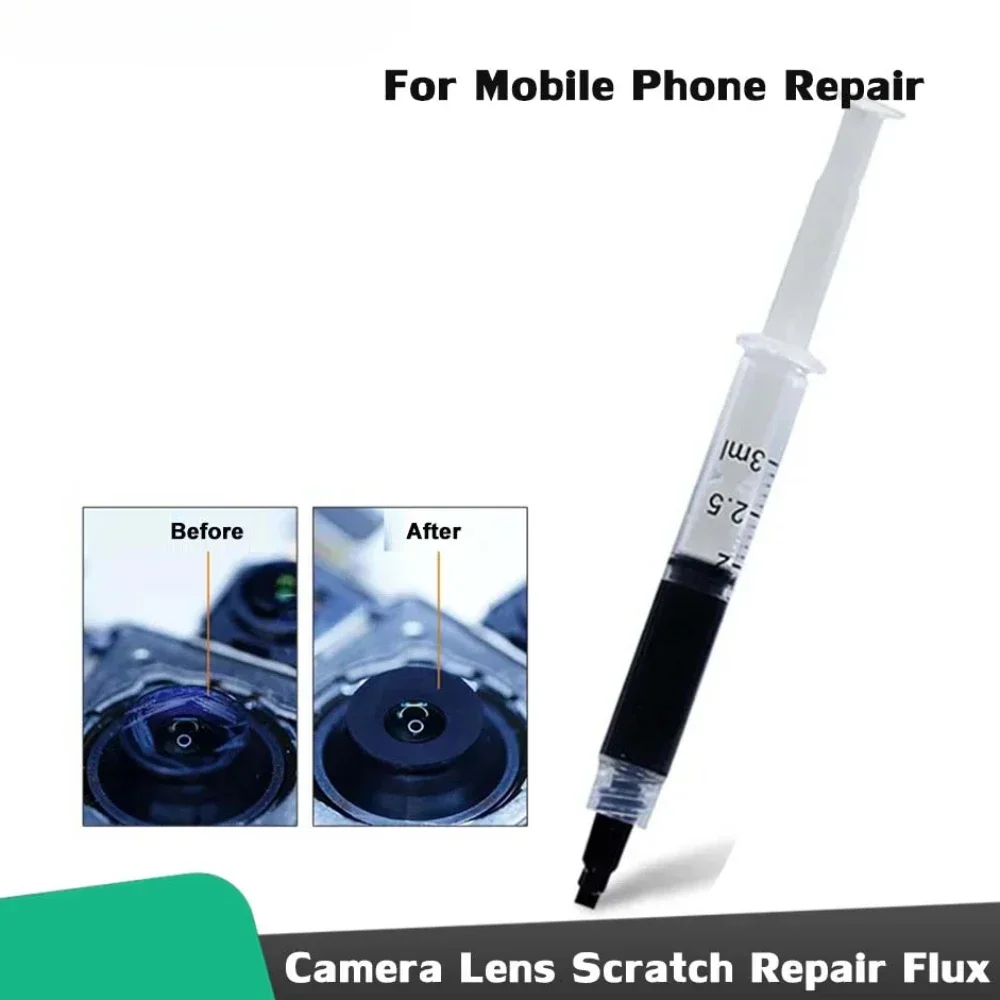 Флюс для удаления царапин с объектива камеры мобильного телефона для iPhone Android, царапины, черный свет, точка, удаление пятен, ремонт, жидкий клей