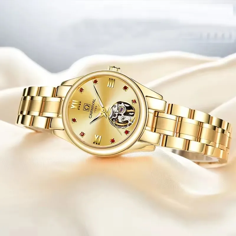 IW Carnival Ladies Mechanical Wrist Watches Automatic Movement Elegant Accessories For Women Sapphire Mirror Luxury Brands Watch