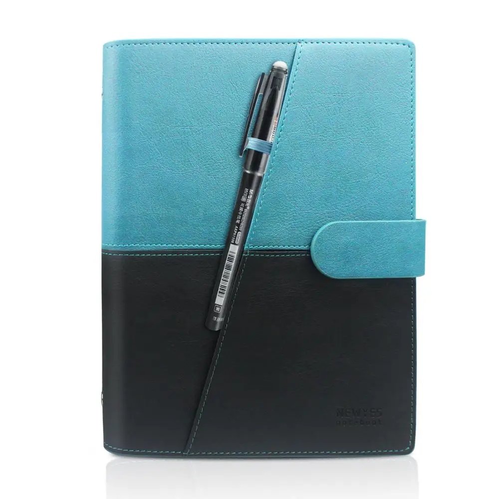 Dropshipping Smart Erasable Notebook Leather Paper Reusable Wirebound Notebook Cloud Storage Flash Storage Lined With Pen