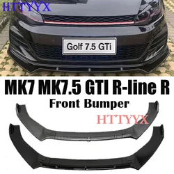 Für golf 7 3. 0 mk7 mk 7,5 gti gtd r r-line 2006-2018 Maxton-Stil Front stoßstange Splitter Lippen diffusor Body Kit Spoiler Guard