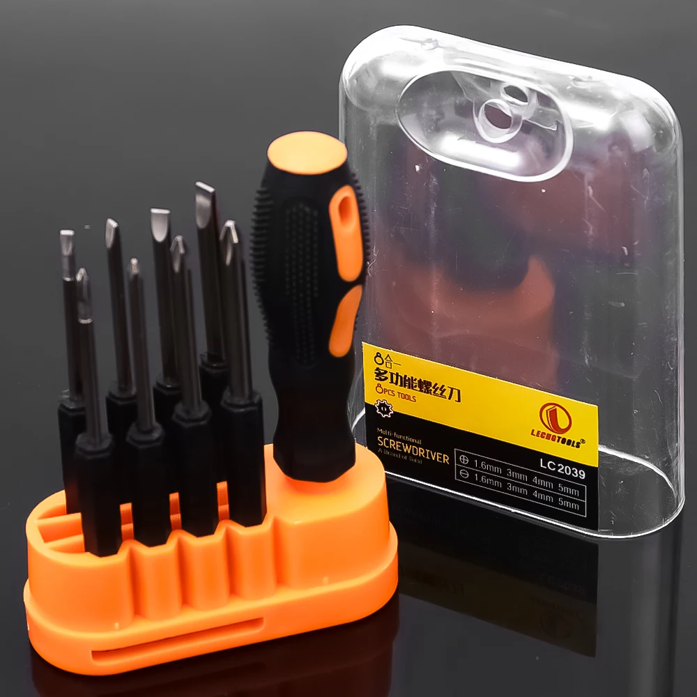 8 In 1 Screwdriver Set Universal Mobile Phone PC Disassembly Tools Magnetic Sltted Phillips Bits Repair Combination Hand Tools