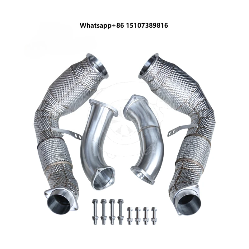 

Exhaust Catted Downpipe for X5M X6M S68 2025+ with Heat Shield