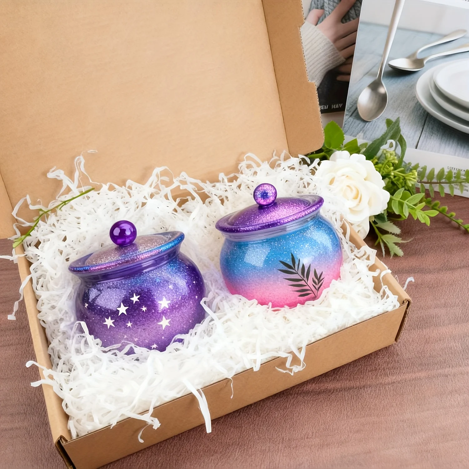1 set of round resin can molds with LIDS, DIY jewelry storage boxes, concrete candle containers, gift and home decoration view 4