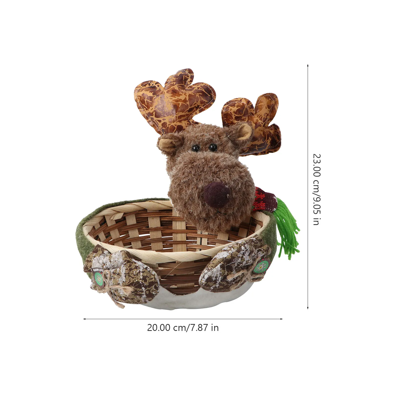 

Elk Candy Basket Christmas Decor Kids Storage Xmas Gift Child Ornament Holiday Present Toy Kitchen Bar Supplies Candy Holder