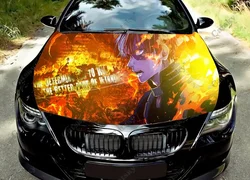 Anime My Hero Academia Car Hood Decal Vinyl Sticker Graphic Wrap Decal Graphic Hood Decal for Most Vehicles Custom Graphics