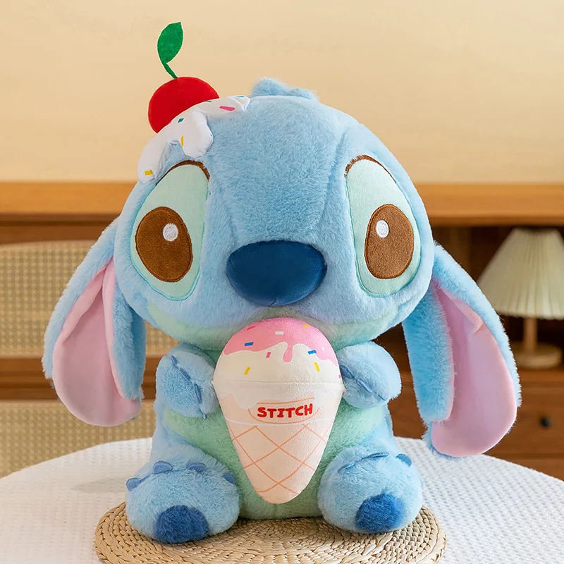 28/80cm Disney Lilo and Stitch Plush Toys Anime Plushie Stich Dolls Kawaii Summer Ice Cream Stuffed Gift Kids Kids Christmas