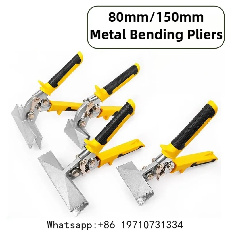 

Sheet Metal Bending Pliers Hand Seamer Wide Jaw Straight 80mm/Elbow 80mm/Straight 150mm Tools for Welding Clamps