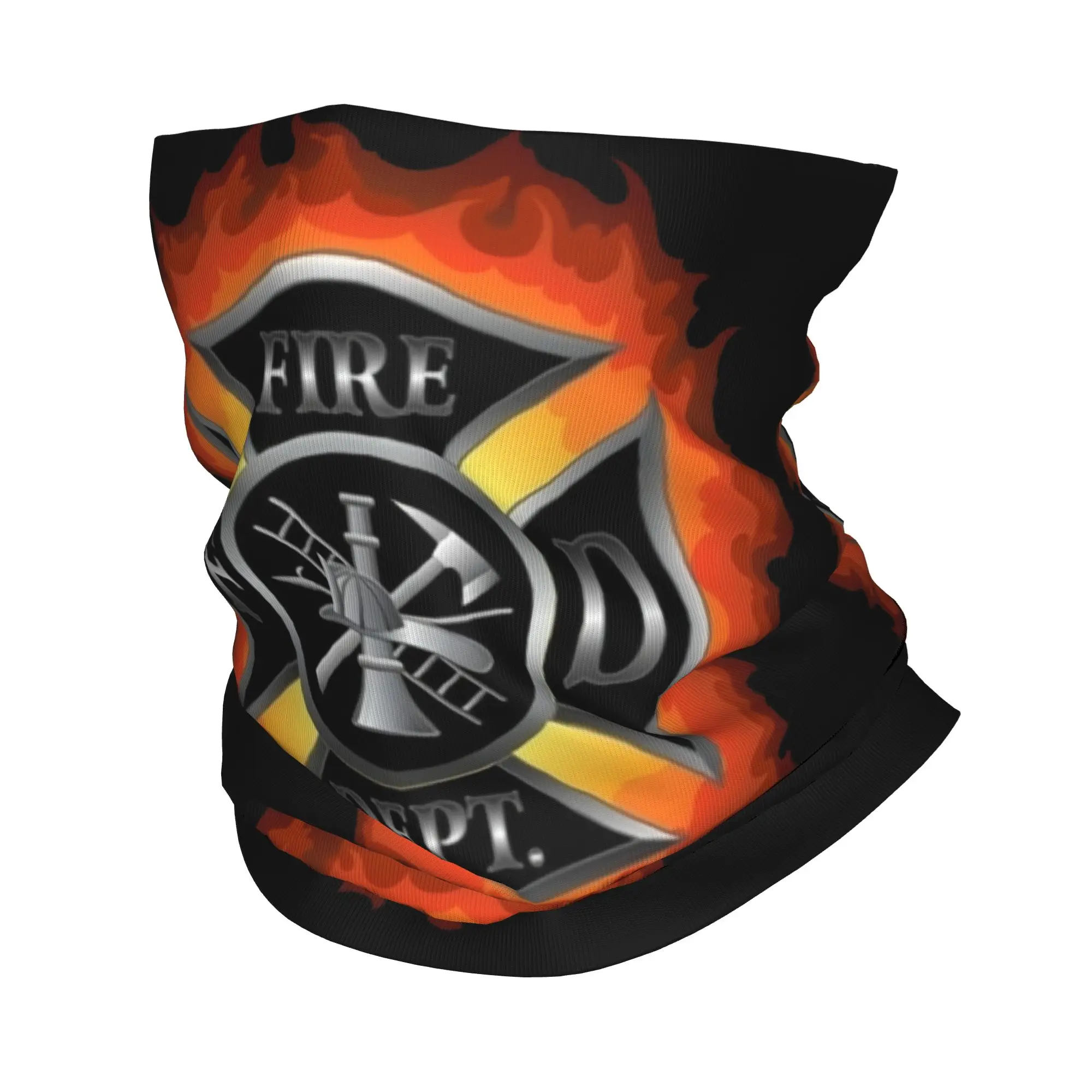 Fire Rescue Firefighter Bandana Neck Warmer Men Women Winter Ski Hiking Scarf Gaiter  Face Cover