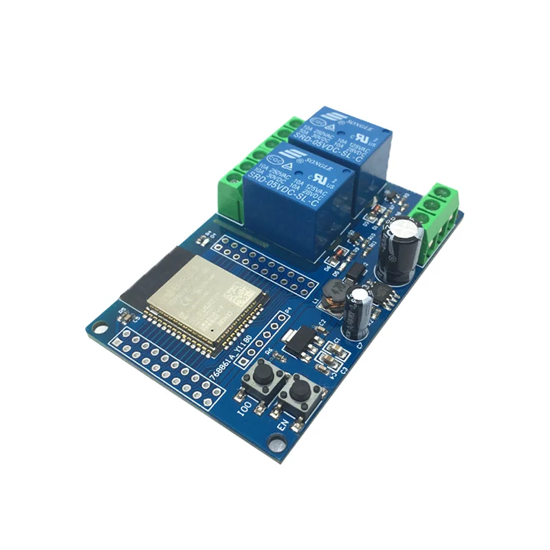 Módulo de relé duplo wifi bt ESP32-WROOM placa de desenvolvimento DC5-60V fonte de alimentação para casa inteligente kits de módulos eletrônicos para