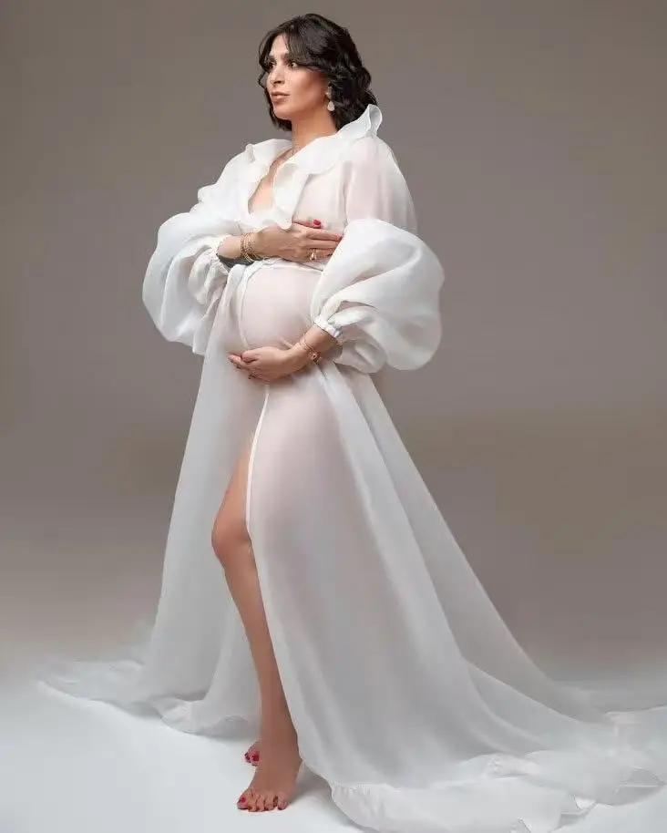 Maternity Photography Props Outfit Pregnancy Chiffon Long Strappy Dress For Photo Shoot Set Elegance Style Maternity Dress 1253