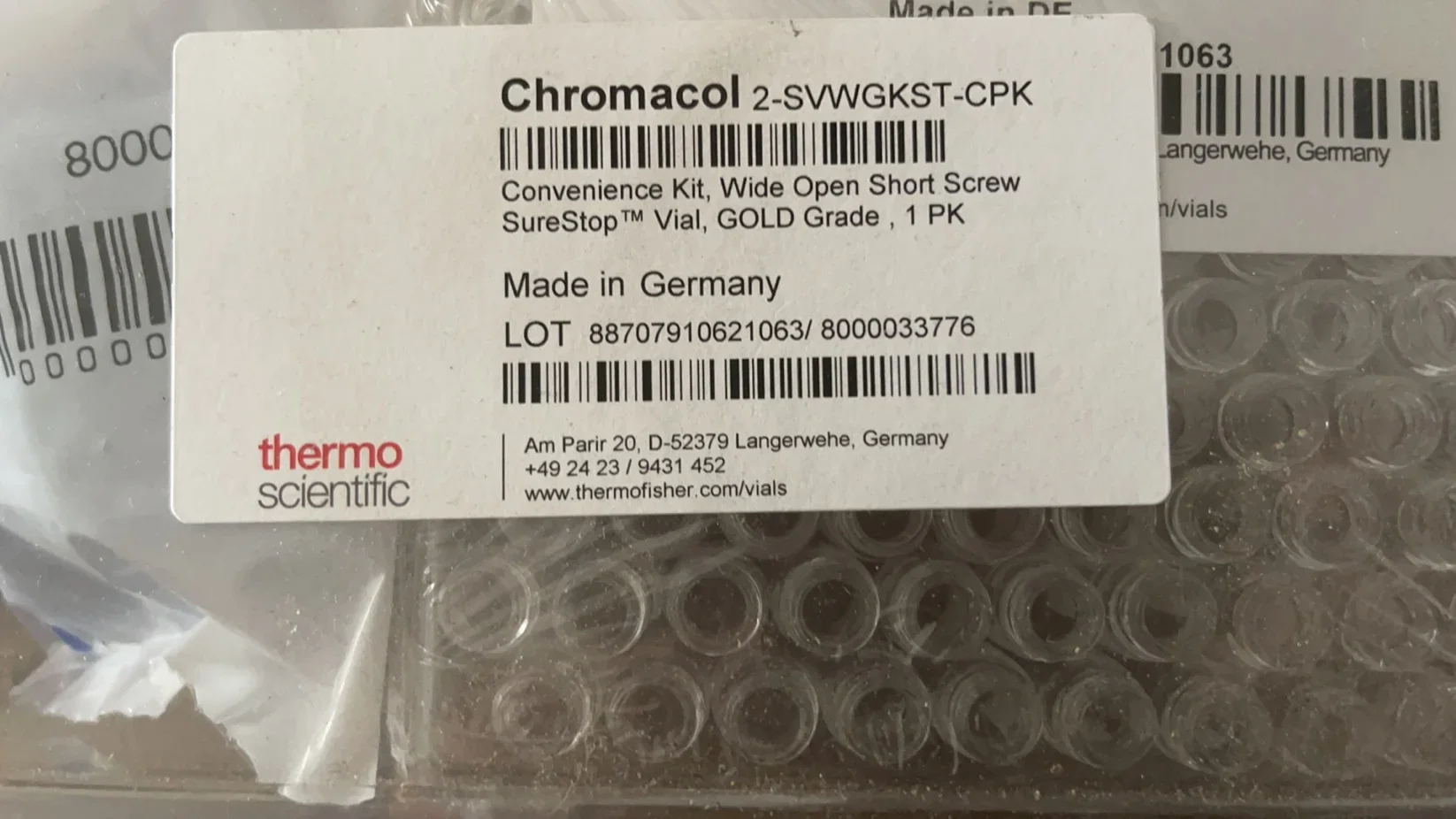 زجاجة عينة حرارية 2-SVWGKST-CPK الترويج الأصلي #1