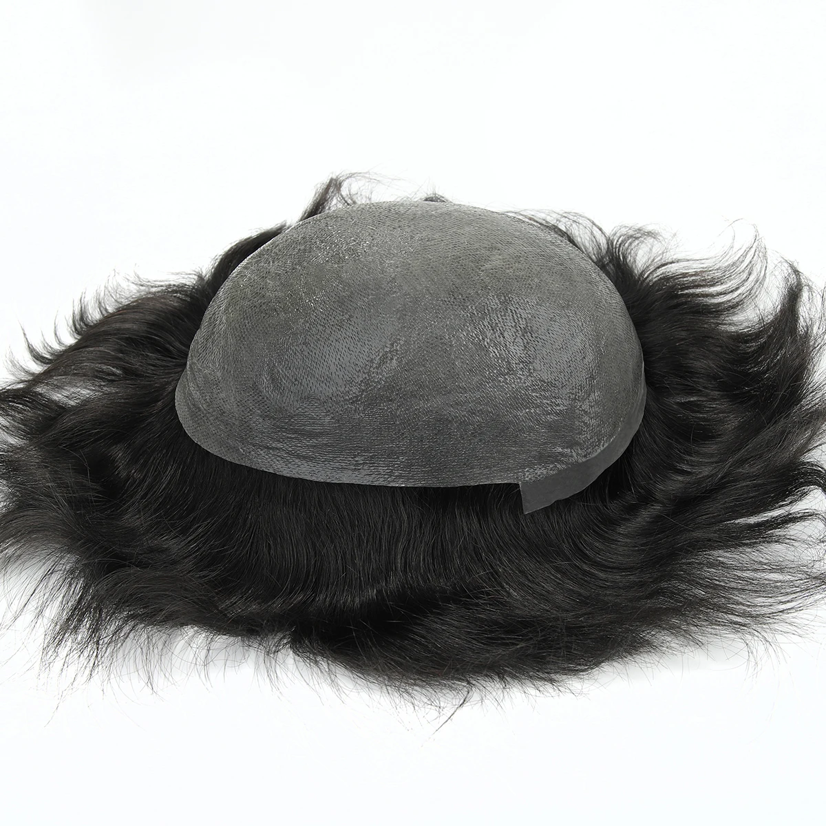 Topunique TJ 얇은 피부 V 루프 0.04-0.06mm 남성 헤어 피스 인간의 머리카락 남성 헤어 시스템 인간의 머리카락 Protesis Capilar Hombre