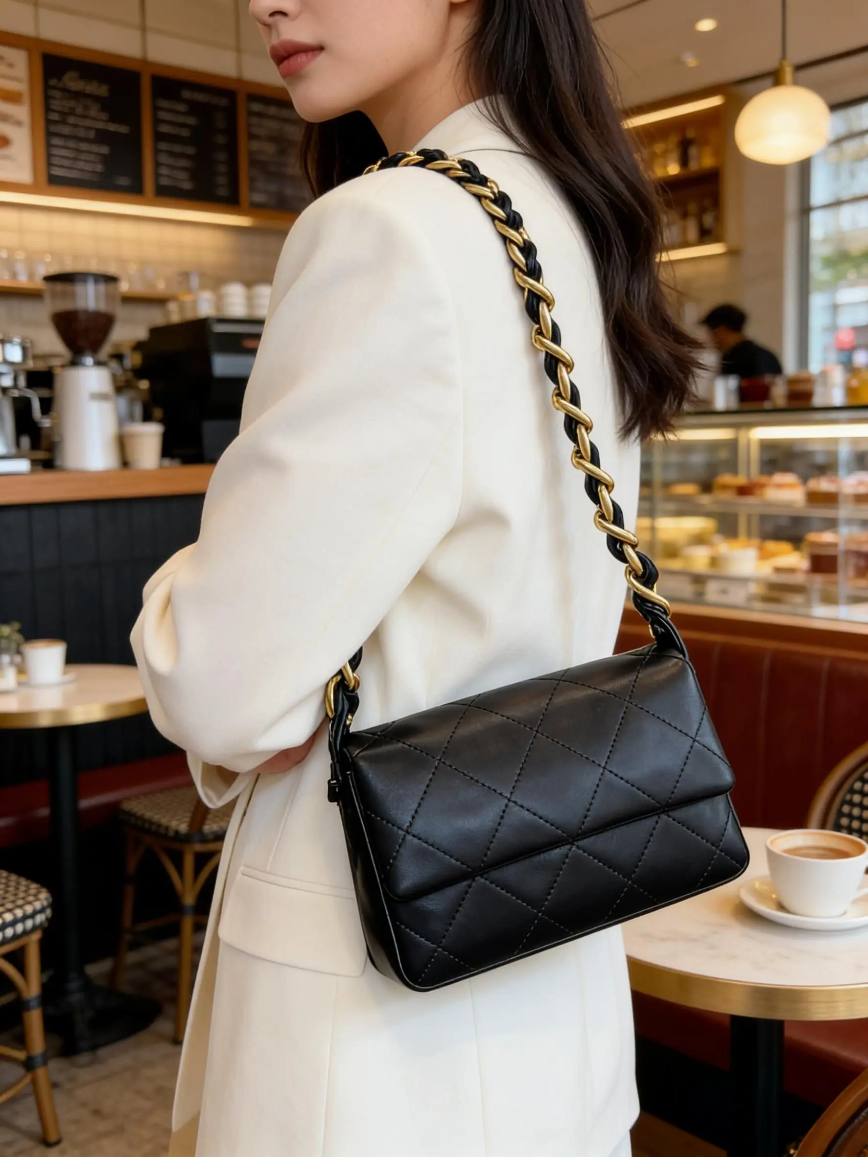 

Fashion Large-Capacity Women's Single-Shoulder Bag New Diamond-Pattern Chain Handbag Designer Handbag