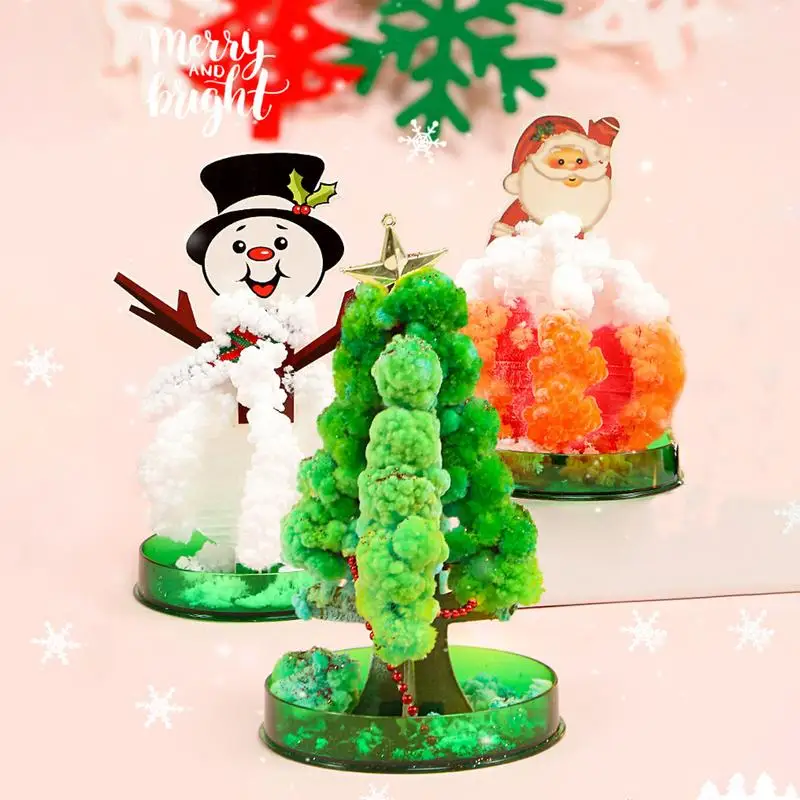 Magic Growing Christmas Tree DIY Growing Crystal Activity Kit Bloom In 25 Hours Novelty Christmas Mas Gift Boys Girls