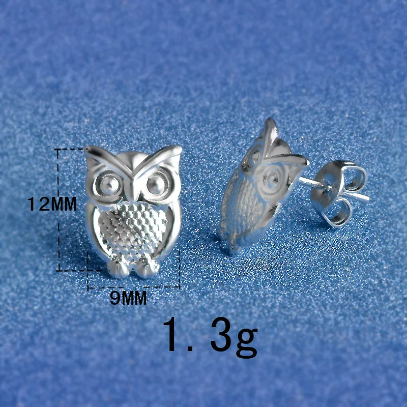 2021 kobiety Brincos kolczyki ślubne Pendientes 925 srebrna igła biżuteria sowa kolczyki Ed63 Boucle D'oreille Femme Aros — zdjęcie 4