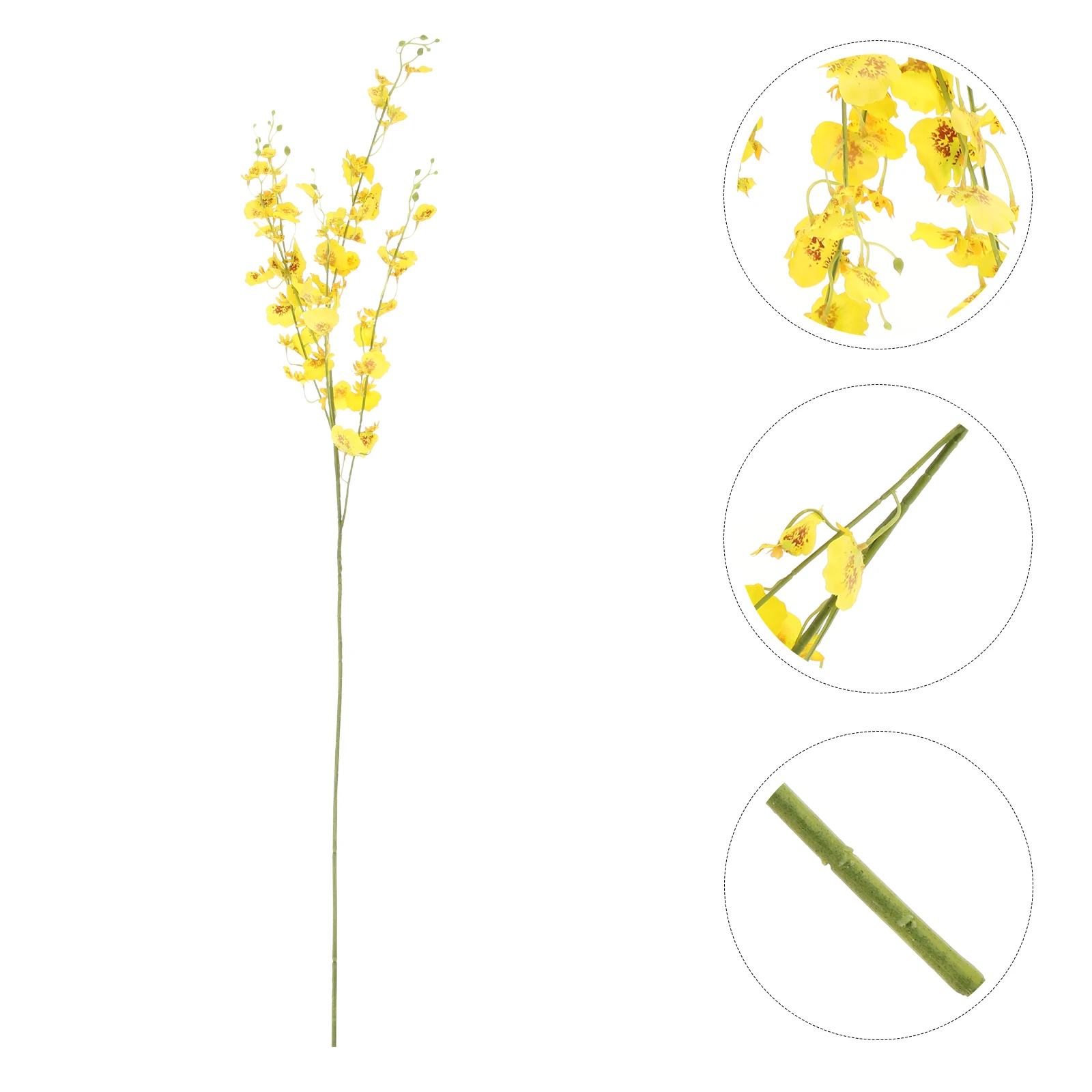

Artificial Oncidium 40Cm Home Fake Flower Decor Wedding Party Diy Adornment Long Stem Simulated Plant Faux Fall Flowers