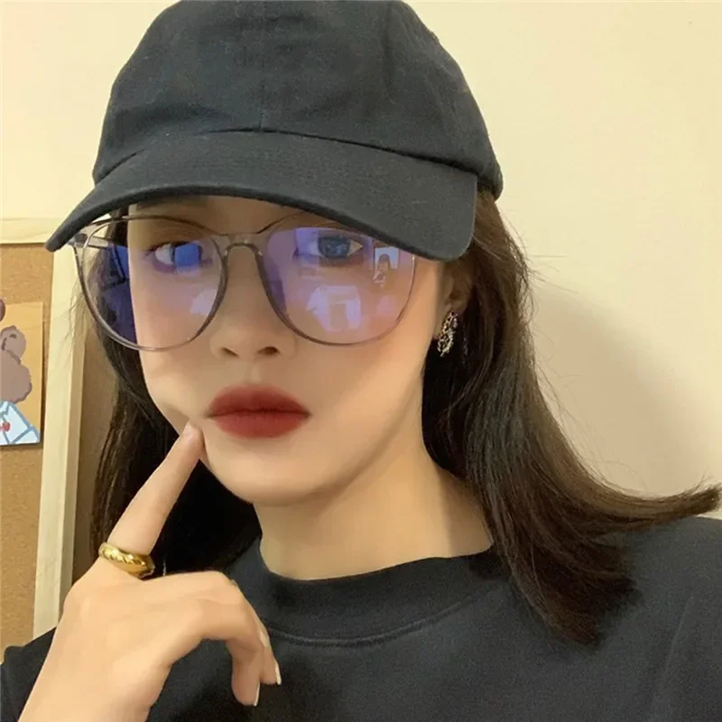 2024 New Transparent Computer Glasses Frame Women Men Anti Blue Light Round Eyewear Blocking Glasses Optical Spectacle Eyeglass image 5