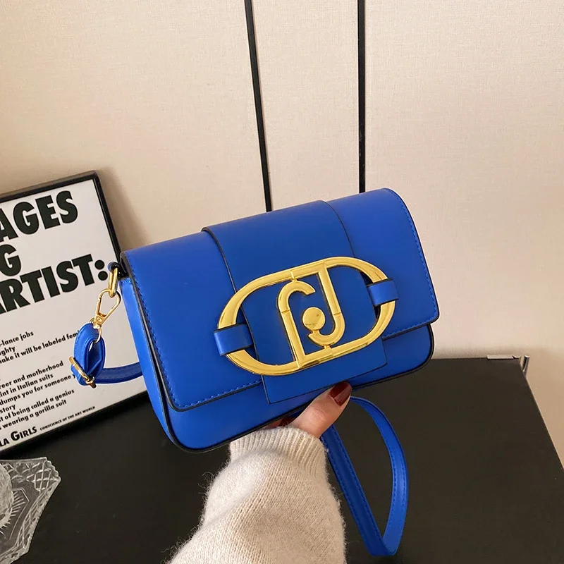 Modern Solid Color Crossbody Bag - Stylish Women's Clutch With High-End Leather & Trendy Letter Design