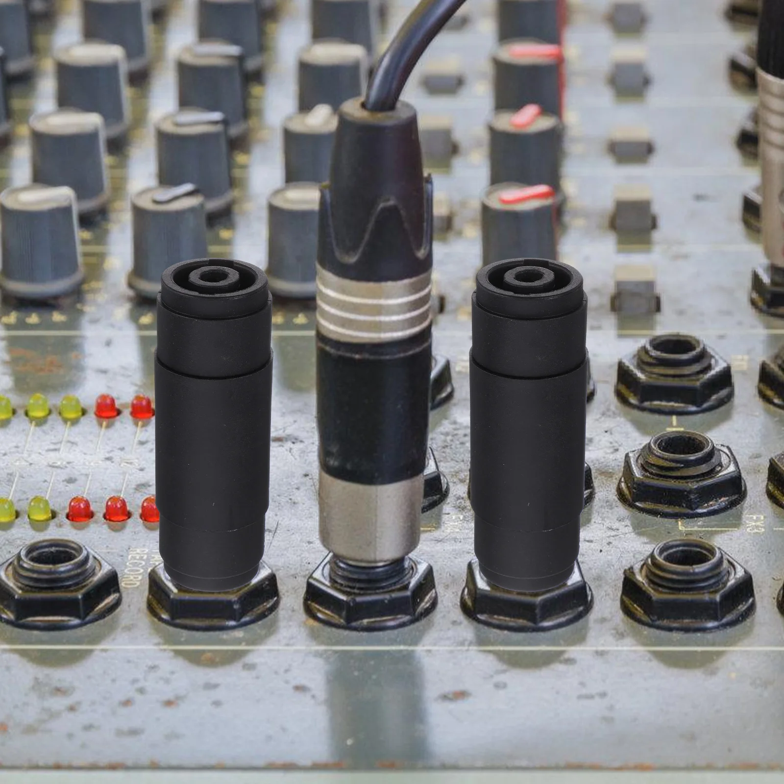

2 Pcs Extended Plug Audio Devices Tool Speaker Accessories Four Cores Connectors Male Loudspeaker